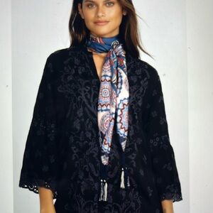 Johnny Was Silk Paisley Scarf